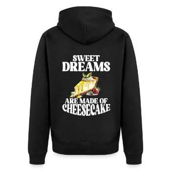 Cadeau de gâteau au fromage - Veste à capuche bio Premium Unisexe - noir - Dos - Nico (187cm)