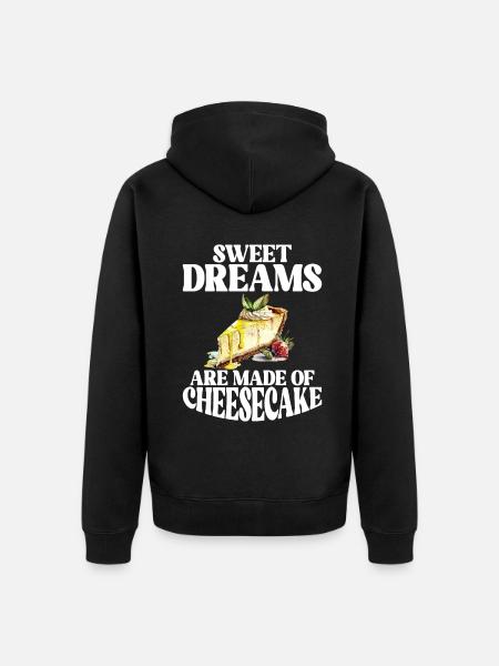 Cheesecake Gift - Unisex Premium Organic Zip Hoodie - black