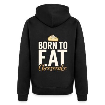 Cadeau de gâteau au fromage - Veste à capuche bio Premium Unisexe - noir - Dos - Nico (187cm)