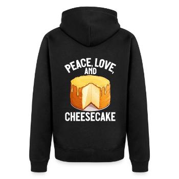 Cadeau de gâteau au fromage - Veste à capuche bio Premium Unisexe - noir - Dos - Nico (187cm)