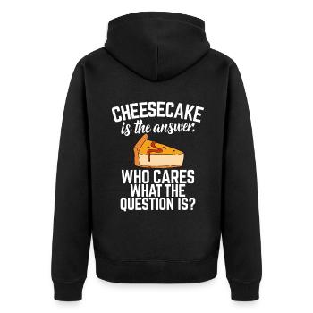 Cadeau de gâteau au fromage - Veste à capuche bio Premium Unisexe - noir - Dos - Nico (187cm)