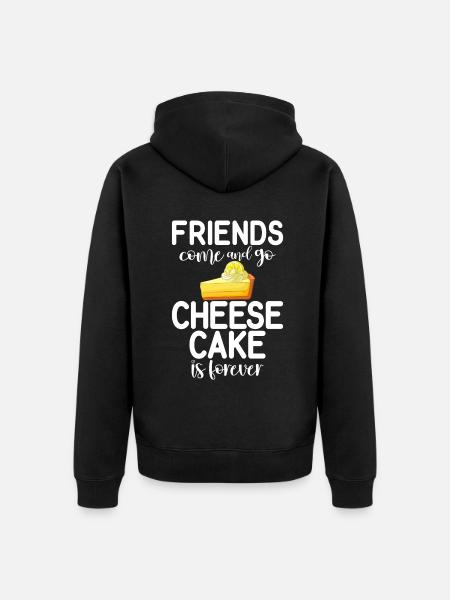 Cheesecake Gift - Unisex Premium Organic Zip Hoodie - black