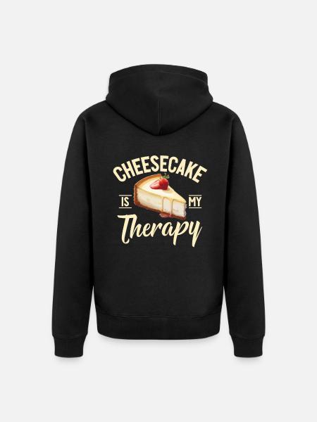 Cheesecake Gift - Unisex Premium Organic Zip Hoodie - black