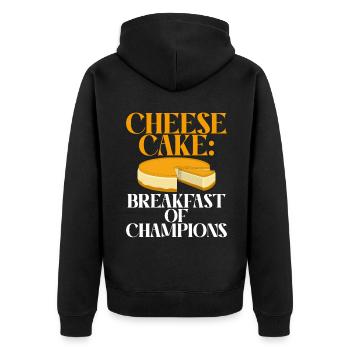 Cadeau de gâteau au fromage - Veste à capuche bio Premium Unisexe - noir - Dos - Nico (187cm)