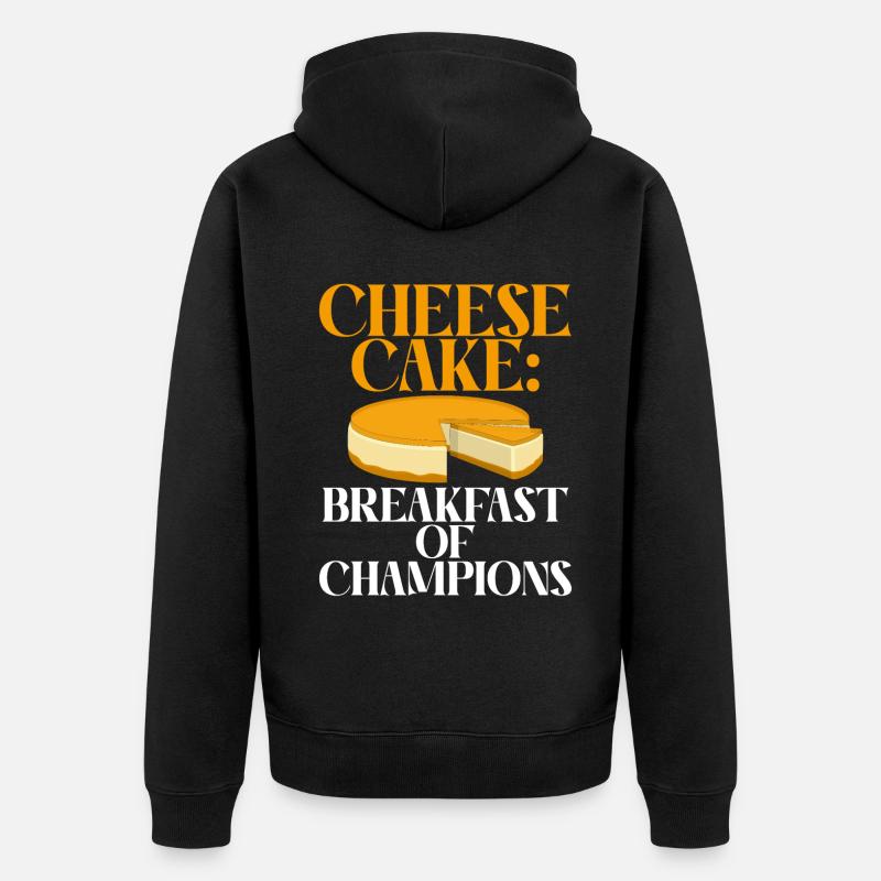 Cheesecake Gift - Unisex Premium Bio Zip Hoodie - Schwarz
