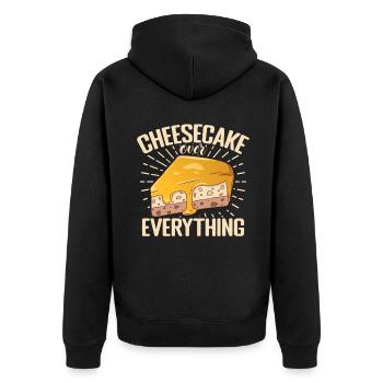 Cadeau de gâteau au fromage - Veste à capuche bio Premium Unisexe - noir - Dos - Nico (187cm)