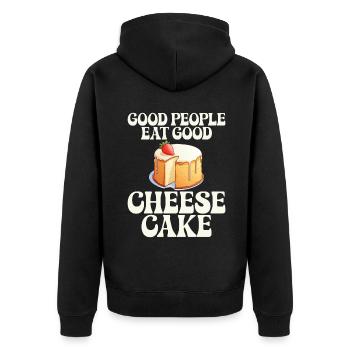 Cadeau de gâteau au fromage - Veste à capuche bio Premium Unisexe - noir - Dos - Nico (187cm)