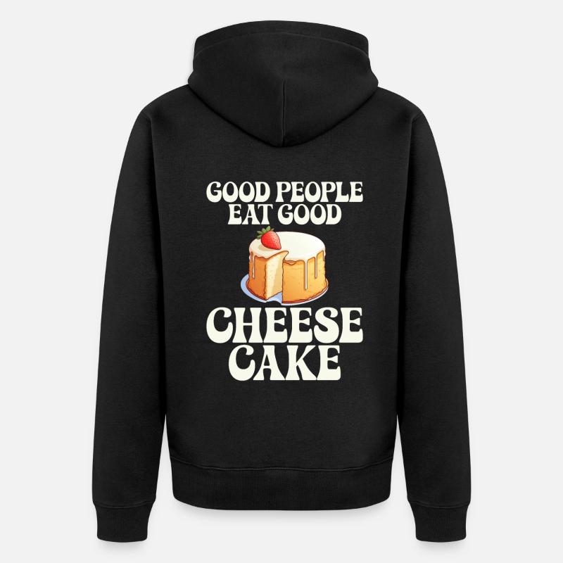 Cheesecake Gift - Unisex Premium Bio Zip Hoodie - Schwarz
