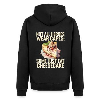 Cadeau de gâteau au fromage - Veste à capuche bio Premium Unisexe - noir - Dos - Nico (187cm)