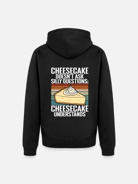 Cheesecake Gift - Unisex Premium Bio Zip Hoodie - Schwarz
