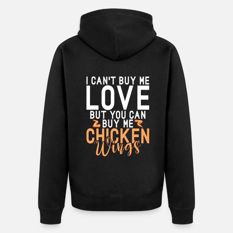 Cadeaux d’ailes de poulet - Veste à capuche bio Premium Unisexe - noir