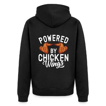 Chicken Wings Gifts - Unisex Premium Organic Zip Hoodie - black - Back - Nico (187cm)
