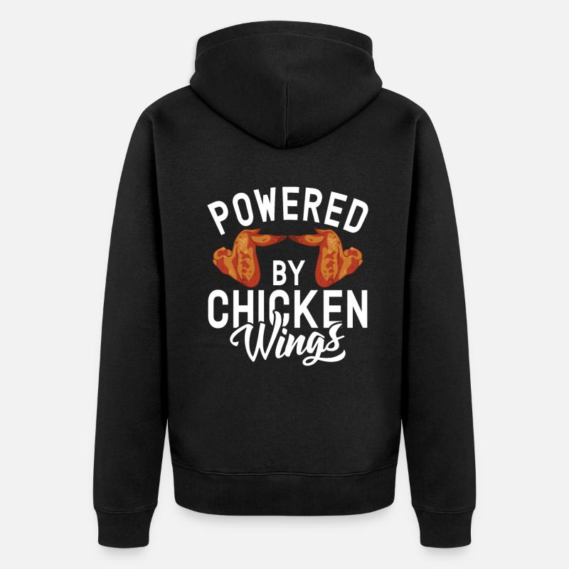 Cadeaux d’ailes de poulet - Veste à capuche bio Premium Unisexe - noir