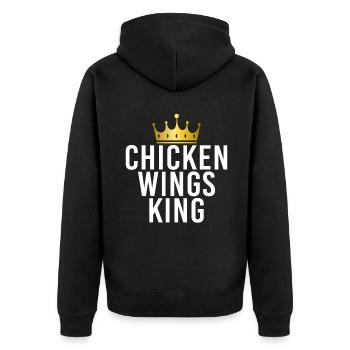 Chicken Wings Gifts - Unisex Premium Bio Zip Hoodie - Schwarz - Hinten - Nico (187cm)