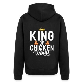 Cadeaux d’ailes de poulet - Veste à capuche bio Premium Unisexe - noir - Dos - Nico (187cm)