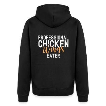 Cadeaux d’ailes de poulet - Veste à capuche bio Premium Unisexe - noir - Dos - Nico (187cm)