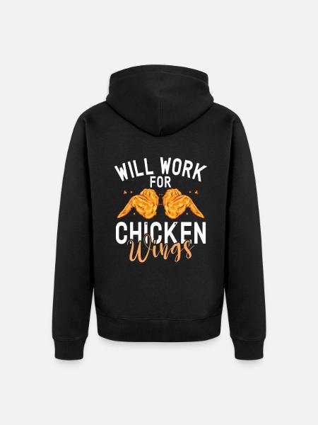 Chicken Wings Gifts - Unisex Premium Organic Zip Hoodie - black