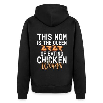 Chicken Wings Gifts - Unisex Premium Organic Zip Hoodie - black - Back - Nico (187cm)
