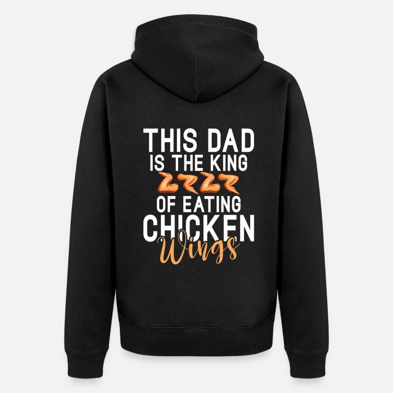 Cadeaux d’ailes de poulet - Veste à capuche bio Premium Unisexe - noir