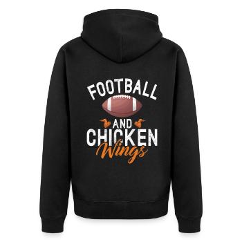 Chicken Wings Gifts - Unisex Premium Bio Zip Hoodie - Schwarz - Hinten - Nico (187cm)