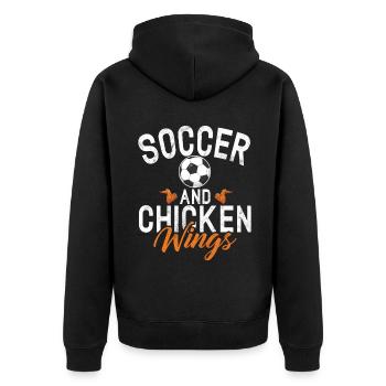 Chicken Wings Gifts - Unisex Premium Organic Zip Hoodie - black - Back - Nico (187cm)