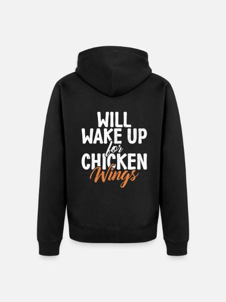 Chicken Wings Gifts - Unisex Premium Organic Zip Hoodie - black