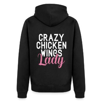 Cadeaux d’ailes de poulet - Veste à capuche bio Premium Unisexe - noir - Dos - Nico (187cm)