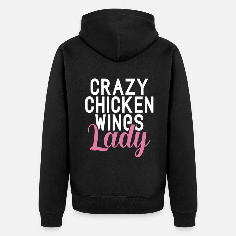 Cadeaux d’ailes de poulet - Veste à capuche bio Premium Unisexe - noir