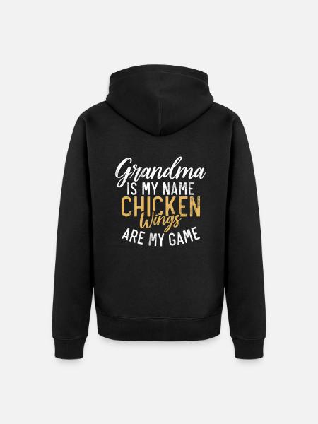 Cadeaux d’ailes de poulet - Veste à capuche bio Premium Unisexe - noir
