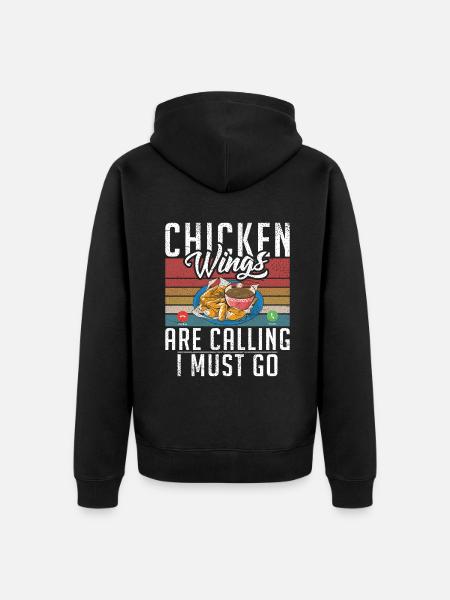 Chicken Wings Gifts - Unisex Premium Organic Zip Hoodie - black