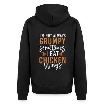 Chicken Wings Gifts - Unisex Premium Organic Zip Hoodie - black - Back - Nico (187cm)