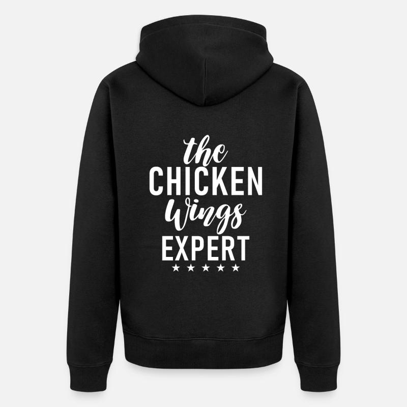 Cadeaux d’ailes de poulet - Veste à capuche bio Premium Unisexe - noir