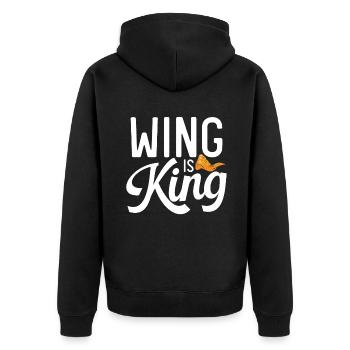 Chicken Wings Gifts - Unisex Premium Organic Zip Hoodie - black - Back - Nico (187cm)