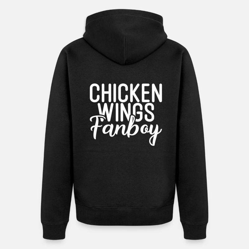 Cadeaux d’ailes de poulet - Veste à capuche bio Premium Unisexe - noir