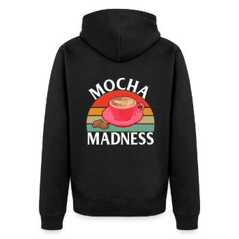 Cadeaux de café - Veste à capuche bio Premium Unisexe - noir - Dos - Nico (187cm)