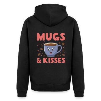 Coffee Gifts - Unisex Premium Bio Zip Hoodie - Schwarz - Hinten - Nico (187cm)