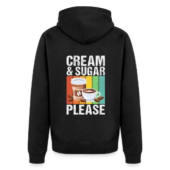 Coffee Gifts - Unisex Premium Bio Zip Hoodie - Schwarz - Hinten - Nico (187cm)