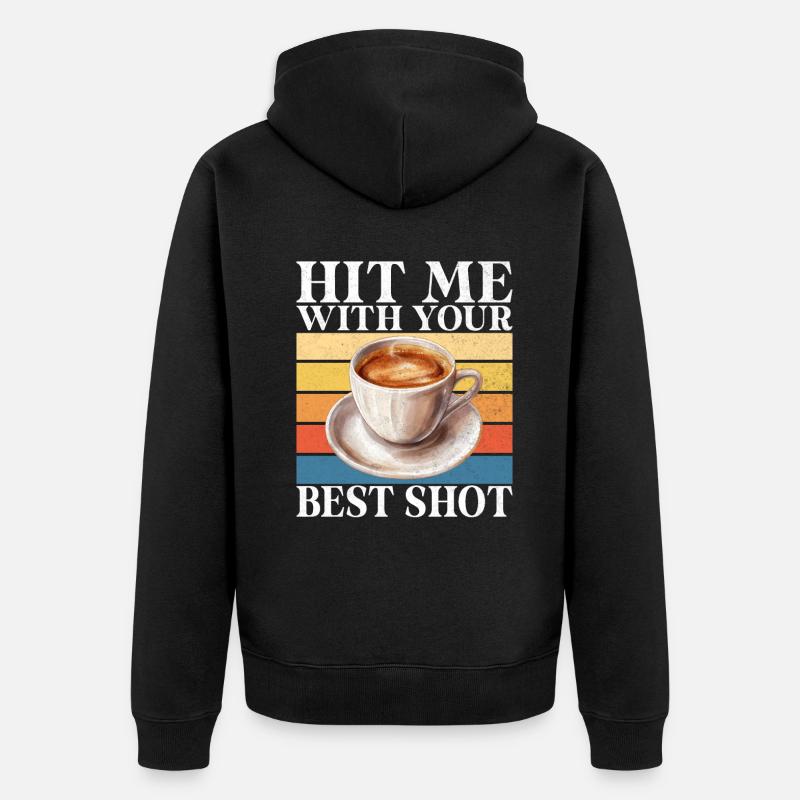 Cadeaux de café - Veste à capuche bio Premium Unisexe - noir