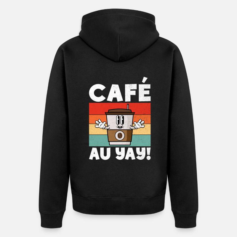 Cadeaux de café - Veste à capuche bio Premium Unisexe - noir