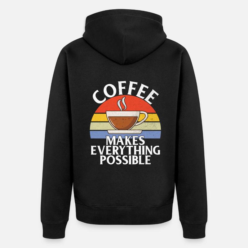 Cadeaux de café - Veste à capuche bio Premium Unisexe - noir