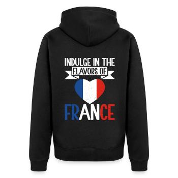 Cadeaux de cuisine française - Veste à capuche bio Premium Unisexe - noir - Dos - Nico (187cm)