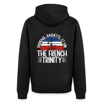 Cadeaux de cuisine française - Veste à capuche bio Premium Unisexe - noir - Dos - Nico (187cm)