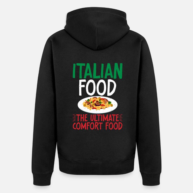 Cadeaux de cuisine italienne - Veste à capuche bio Premium Unisexe - noir