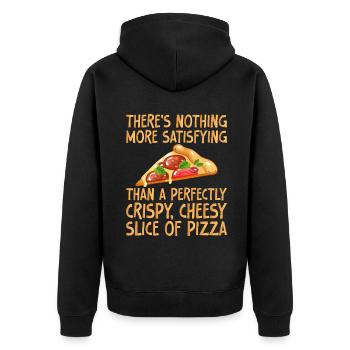 Italian Food Gifts - Unisex Premium Bio Zip Hoodie - Schwarz - Hinten - Nico (187cm)