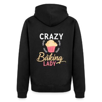 Cake Lover Cake Gift - Unisex Premium Bio Zip Hoodie - Schwarz - Hinten - Nico (187cm)