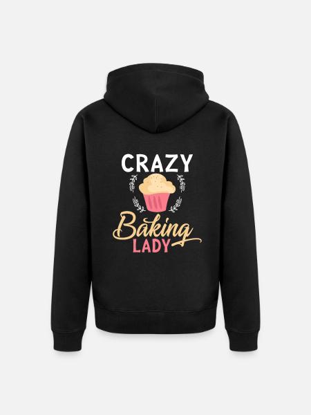 Cake Lover Cake Gift - Unisex Premium Organic Zip Hoodie - black