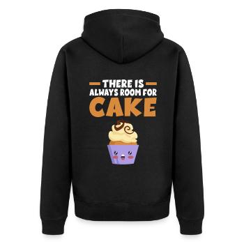 Cake Lover Cake Gift - Unisex Premium Organic Zip Hoodie - black - Back - Nico (187cm)
