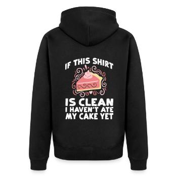 Cake Lover Cake Gift - Unisex Premium Organic Zip Hoodie - black - Back - Nico (187cm)