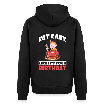 Cake Lover Cake Gift - Veste à capuche bio Premium Unisexe - noir - Dos - Nico (187cm)