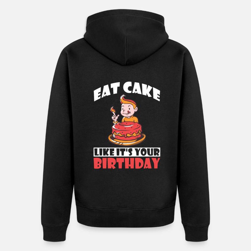 Cake Lover Cake Gift - Veste à capuche bio Premium Unisexe - noir